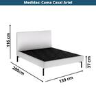 Cama De Casal Ariel Daf Para Colchão 138 Cm com Cabeceira Lin