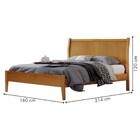 Cama De Casal Classic 160cm Madeira Maciça Amêndoa Mel - Josa