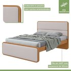 Cama De Casal Com 2 Mesas De Cabeceiras Loop Amêndoa Clean