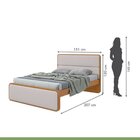 Cama De Casal Com 2 Mesas De Cabeceiras Loop Amêndoa Clean
