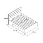 Cama De Casal Com 4 Gavetas 100% Mdf 22870 Branco - Foscarini