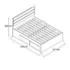 Cama De Casal Com Cabeceira 147cm 4 Gavetas Dreams F04 Branco