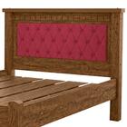 Cama De Casal Com Capitone Na Cabeceira Mega Castanho E Vinho