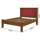 Cama De Casal Com Capitone Na Cabeceira Mega Castanho E Vinho