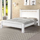 Cama De Casal Com Estrado Reforçado Raissa Branco Off White