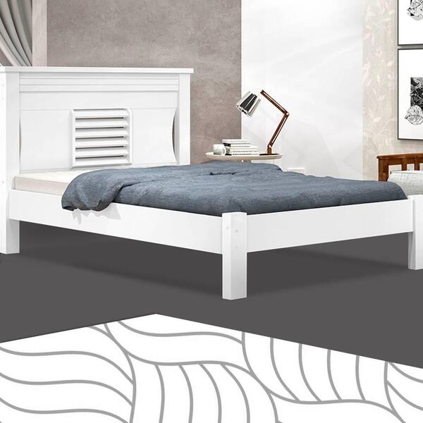 Cama De Casal Com Estrado Reforçado Veneza Branco