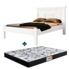 Cama De Casal Com Estrado Reforçado Veneza Fenix Branco Com C