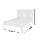 Cama De Casal Com Estrado Reforçado Veneza Fenix Branco Com C