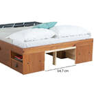 Cama De Casal Com Gavetas Bali - Caramelo - Meu Móvel De Made