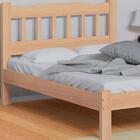 Cama De Casal De Madeira Maciça Crua Pérola Nemargi Com Colch