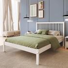 Cama De Casal De Madeira Maciça Para Colchão 138x188cm Multim