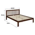 Cama De Casal De Madeira Maciça Para Colchão 138x188cm Multim