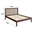Cama De Casal De Madeira Maciça Para Colchão 138x188cm Multim