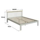 Cama De Casal De Madeira Maciça Para Colchão 138x188cm Multim