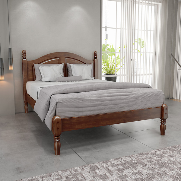 Cama De Casal Decorativa Henry Madeira Queen Size 160cm Café