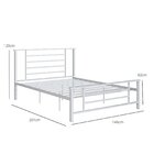Cama De Casal Em Ferro Emy Design Mais Moderno Branco