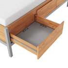 Cama De Casal Em Madeira Maciça 147cm X 198cm Square Natural