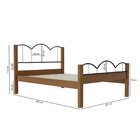 Cama De Casal Em Mdf 151x202cm Oasis 138 Preto/nature