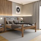 Cama De Casal Em Mdf 151x202cm Oasis 138 Preto/nature