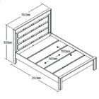 Cama De Casal Em Mdp 260x138,5cm Branco Brilho Branco/gelo