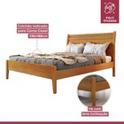 Cama De Casal Esmeralda 140cm Madeira Maciça Amêndoa Mel - Jo