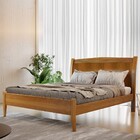 Cama De Casal Harmonia 140cm Madeira Maciça Nogueira - Josand