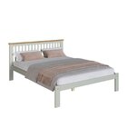 Cama De Casal Júlia De Madeira Maciça Com Lastro Verde Frost/