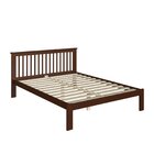 Cama De Casal Júlia De Madeira Maciça Com Lastro Walnut
