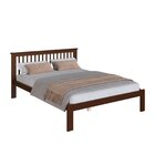 Cama De Casal Júlia De Madeira Maciça Com Lastro Walnut