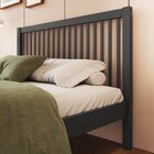 Cama De Casal Lucy De Madeira Maciça Com Lastro Charcoal