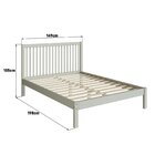 Cama De Casal Lucy De Madeira Maciça Com Lastro Verde Frost