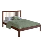 Cama De Casal Lucy De Madeira Maciça Com Lastro Walnut