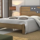 Cama De Casal Luiza 1.40 Freijó/cinza – Vitamov