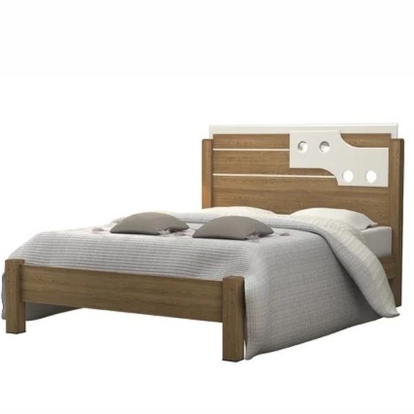 Cama De Casal Luiza 1.40 Freijó/off White – Vitamov