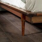 Cama De Casal Lunna 100 % Madeira Maciça Walnut