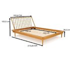 Cama De Casal Lunna 100% Madeira Maciça Caramelo