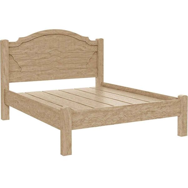 Cama De Casal Madeira 5 Travessas 5 Ripas 100% Mdf Master Teca