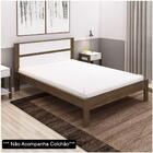 Cama De Casal Madeira Cm8005 Nogal/branco