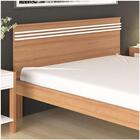 Cama De Casal Madeira Cm8009 Amêndoa/branco