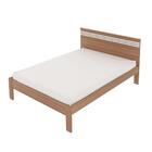 Cama De Casal Madeira Cm8009 Amêndoa/branco
