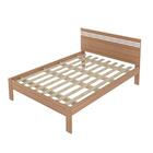 Cama De Casal Madeira Cm8009 Amêndoa/branco