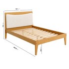 Cama De Casal Madeira Maciça Cabeceira Estofada Bento Yescasa