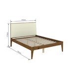 Cama De Casal Madeira Maciça Club Artemobili Bege/garapa