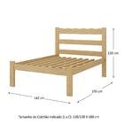 Cama De Casal Madeira Maciça Para Colchão 128/138x188cm Multi