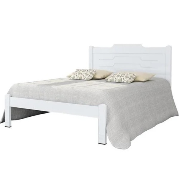 Cama De Casal Mary 1.40 Branco – Vitamov