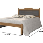 Cama De Casal Mary 1.40 Freijó/cinza – Vitamov