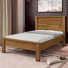 Cama De Casal Mdf Reforçada Canela Barcelona Geval Com Colchã