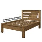 Cama De Casal Mdf Reforçada Canela Off White Barcelona Geval