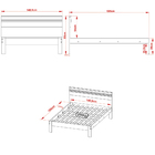 Cama De Casal Mdp Cm8009 Nogal/branco G69 - Gran Belo