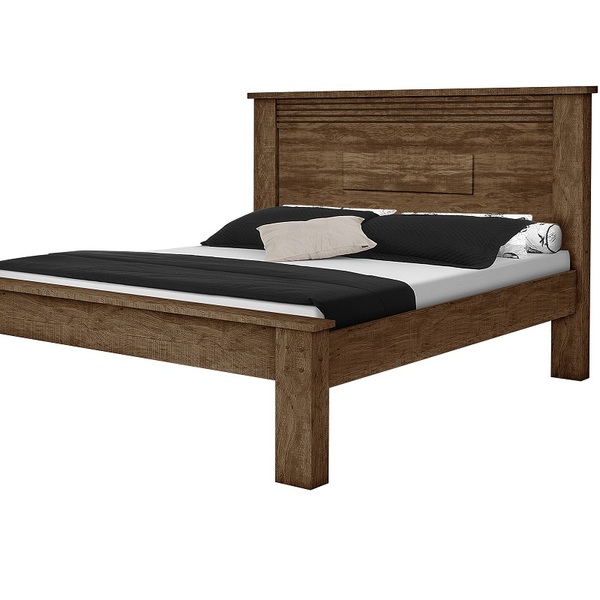 Cama De Casal Milena Reforçada Ambar Valen Móveis